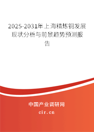 2025-2031年上海精煉銅發展現狀分析與前景趨勢預測報告