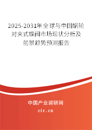2025-2031年全球與中國蝸輪對夾式蝶閥市場現(xiàn)狀分析及前景趨勢預測報告