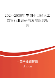 2024-2030年中國小口徑人工血管行業調研與發展趨勢報告