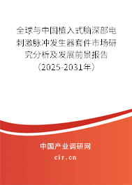 全球與中國植入式腦深部電刺激脈沖發生器套件市場研究分析及發展前景報告（2025-2031年）