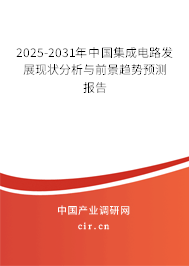 2025-2031年中國(guó)集成電路發(fā)展現(xiàn)狀分析與前景趨勢(shì)預(yù)測(cè)報(bào)告