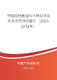 中國墻地面涂料市場現狀及未來走勢預測報告（2025-2031年）
