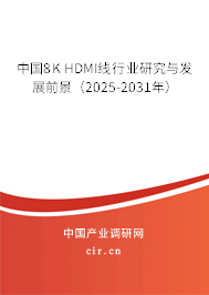 中國8K HDMI線行業研究與發展前景（2025-2031年）