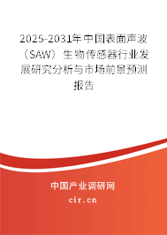 2025-2031年中國表面聲波（SAW）生物傳感器行業發展研究分析與市場前景預測報告