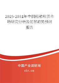 2025-2031年中國船舶租賃市場研究分析及前景趨勢預(yù)測報告