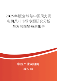 2025年版全球與中國風力發電機風葉市場專題研究分析與發展前景預測報告