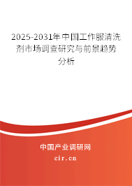 2025-2031年中國工作服清洗劑市場調查研究與前景趨勢分析