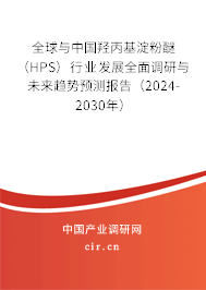 全球與中國(guó)羥丙基淀粉醚（HPS）行業(yè)發(fā)展全面調(diào)研與未來(lái)趨勢(shì)預(yù)測(cè)報(bào)告（2024-2030年）