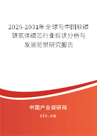 2025-2031年全球與中國(guó)軟磁鐵氧體磁芯行業(yè)現(xiàn)狀分析與發(fā)展前景研究報(bào)告