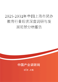 2025-2031年中國上海市民辦教育行業現狀深度調研與發展前景分析報告