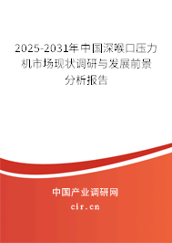 2025-2031年中國深喉口壓力機市場現(xiàn)狀調(diào)研與發(fā)展前景分析報告
