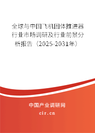 全球與中國飛機固體推進器行業市場調研及行業前景分析報告（2025-2031年）