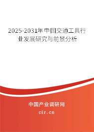 2025-2031年中國交通工具行業發展研究與前景分析