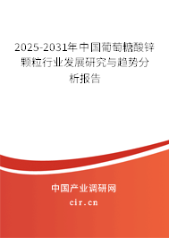 2025-2031年中國葡萄糖酸鋅顆粒行業(yè)發(fā)展研究與趨勢(shì)分析報(bào)告