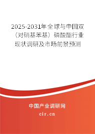2025-2031年全球與中國雙（對硝基苯基）磷酸酯行業(yè)現(xiàn)狀調(diào)研及市場前景預測