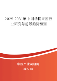 2025-2031年中國楊梅果醬行業(yè)研究與前景趨勢預測