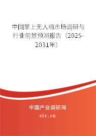 中國掌上無人機市場調研與行業前景預測報告（2025-2031年）