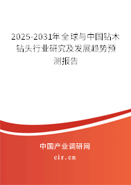 2025-2031年全球與中國鉆木鉆頭行業(yè)研究及發(fā)展趨勢預測報告