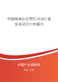 中國編帶后視覺檢測機行業發展研究分析報告