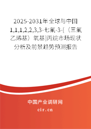 2025-2031年全球與中國1,1,1,2,2,3,3-七氟-3-[（三氟乙烯基）氧基]丙烷市場現狀分析及前景趨勢預測報告