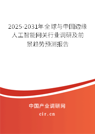 2025-2031年全球與中國邊緣人工智能網關行業調研及前景趨勢預測報告