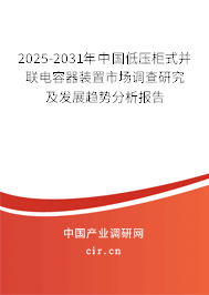 2024-2030年中國低壓柜式并聯電容器裝置市場調查研究及發展趨勢分析報告