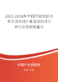 2025-2031年中國節能型低功率交流電機行業發展現狀分析與前景趨勢報告