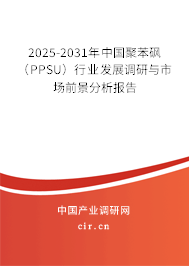 2025-2031年中國聚苯砜（PPSU）行業發展調研與市場前景分析報告