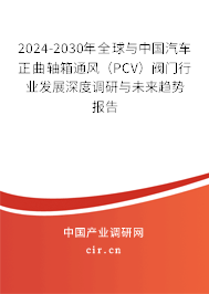 2024-2030年全球與中國汽車正曲軸箱通風（PCV）閥門行業發展深度調研與未來趨勢報告