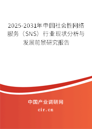2025-2031年中國社會性網絡服務（SNS）行業現狀分析與發展前景研究報告