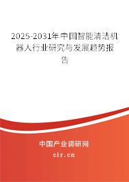 2025-2031年中國智能清潔機器人行業研究與發展趨勢報告