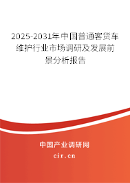 2025-2031年中國普通客貨車維護行業市場調研及發展前景分析報告