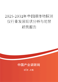 2025-2031年中國爆炸物探測儀行業發展現狀分析與前景趨勢報告