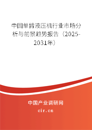 中國單臂液壓機行業(yè)市場分析與前景趨勢報告（2025-2031年）