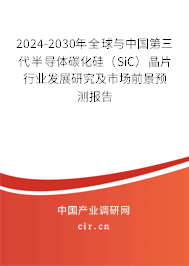 2024-2030年全球與中國第三代半導體碳化硅（SiC）晶片行業發展研究及市場前景預測報告