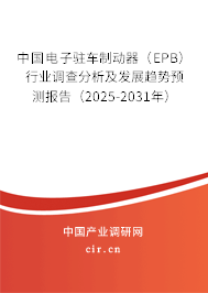中國電子駐車制動器（EPB）行業調查分析及發展趨勢預測報告（2025-2031年）