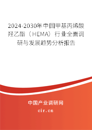 2024-2030年中國甲基丙烯酸羥乙酯（HEMA）行業全面調研與發展趨勢分析報告