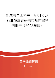 全球與中國轎車（V≤1.0L）行業發展調研與市場前景預測報告（2025年版）