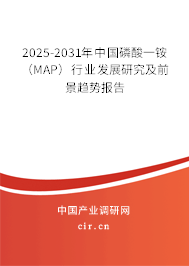 2025-2031年中國磷酸一銨（MAP）行業發展研究及前景趨勢報告