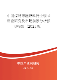 中國煤制醇醚燃料行業現狀調查研究及市場前景分析預測報告（2025版）