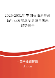 2025-2031年中國石油測井設備行業發展深度調研與未來趨勢報告
