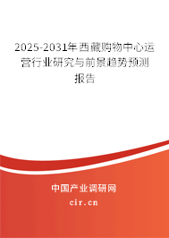2025-2031年西藏購物中心運營行業研究與前景趨勢預測報告