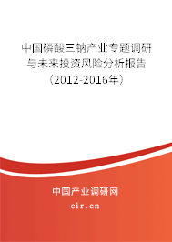 中國磷酸三鈉產(chǎn)業(yè)專題調(diào)研與未來投資風(fēng)險(xiǎn)分析報(bào)告（2012-2016年）