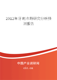 2012年牙刷市場研究分析預(yù)測報(bào)告