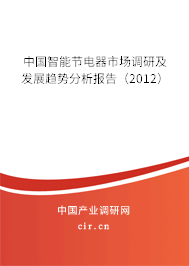 中國智能節電器市場調研及發展趨勢分析報告（2012）