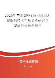2025年中國GPRS通用分組無線服務技術市場調查研究與發展前景預測報告