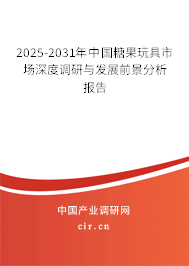 2025-2031年中國糖果玩具市場深度調研與發展前景分析報告