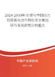 2024-2030年全球與中國動力鉛酸蓄電池市場現狀全面調研與發展趨勢分析報告