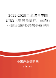 2022-2028年全球與中國ETES（電熱能儲存）系統行業現狀調研及趨勢分析報告