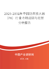 2025-2031年中國功率放大器（PA）行業(yè)市場調(diào)研與前景分析報(bào)告